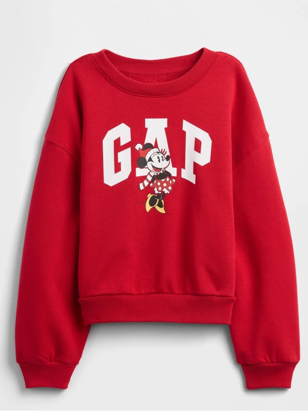 GAP Red Women's Crewneck Sweatshirt with Minnie Graphic size Large